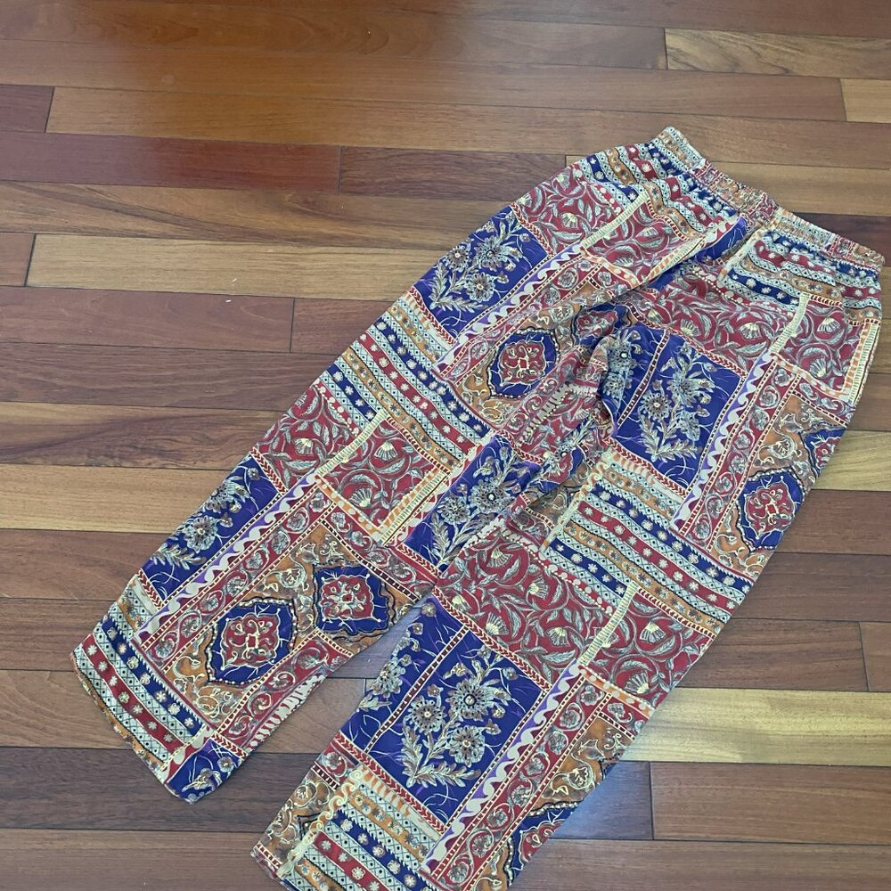 Boho Hippie Patchwork Pants Size Medium - image 4